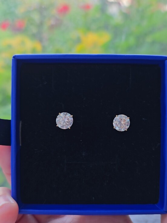 Kaye Jewelry Jewelry - NEW Solid K18 Japan Gold Moissanite Stud Earrings 2.00 CTW 18K Yellow Gold
